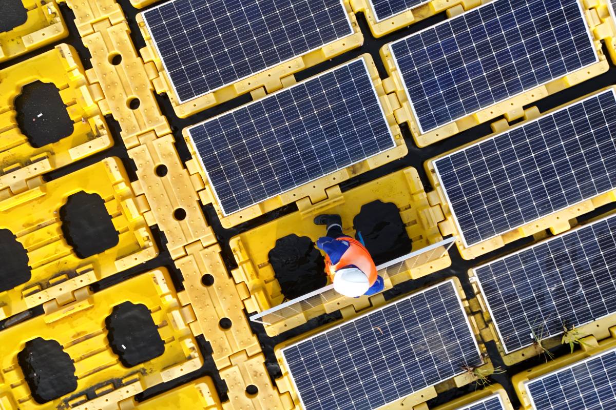 Solar Battery Cost/Aerial Top View of Renewable Energy Eco Technology Electric Power Industry. Aerial Top View of Renewable Energy Eco Technology Electric Power Industry Solar Panels on Floating